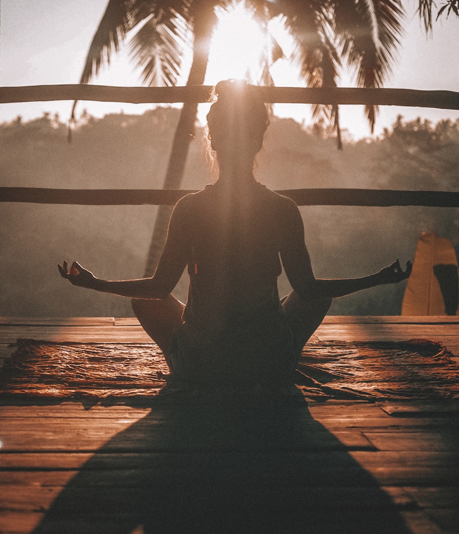 Meditation im weichen Licht